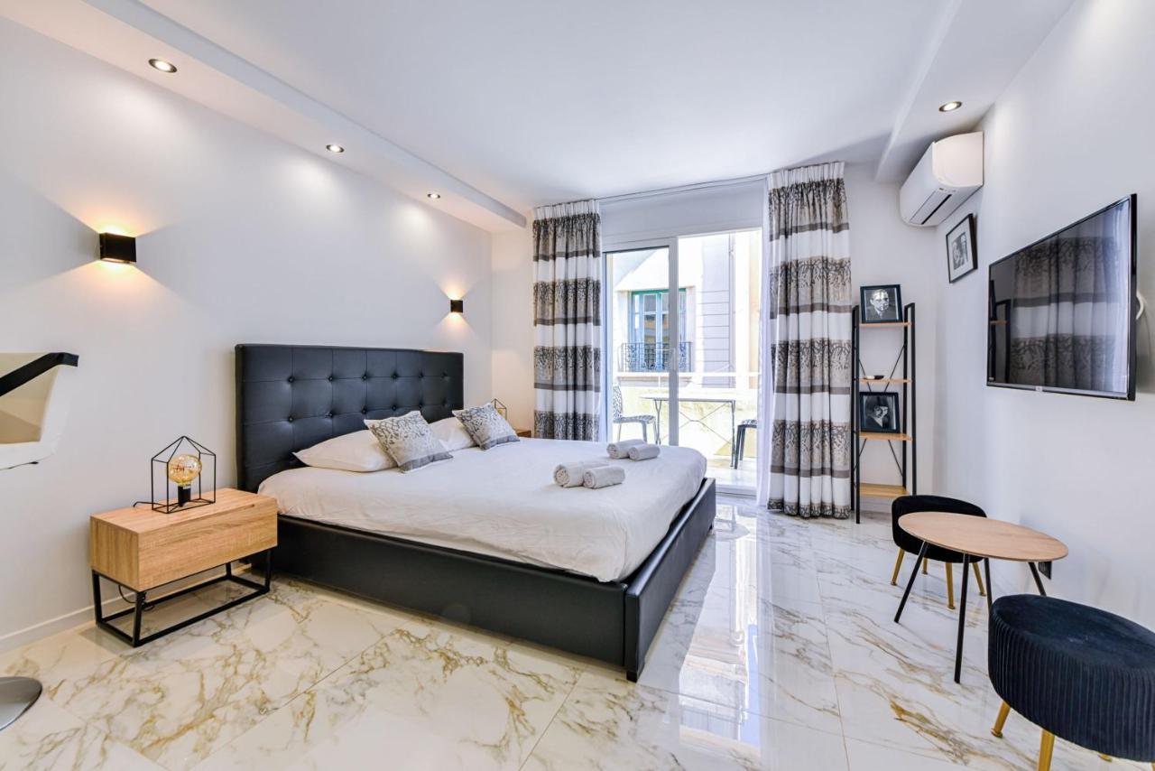 CMG - Grand studio - 50m plage Cannes - terrasse vue mer Extérieur photo